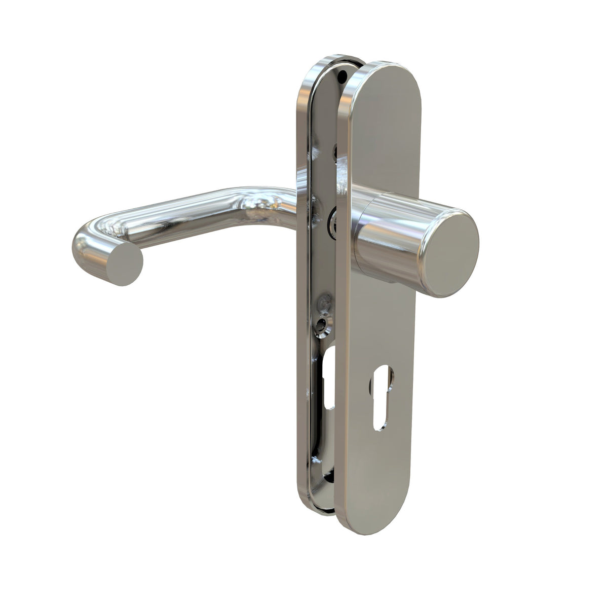 ABLOY Futura 60-0119-SSS satin stainless steel lever and knob handle set