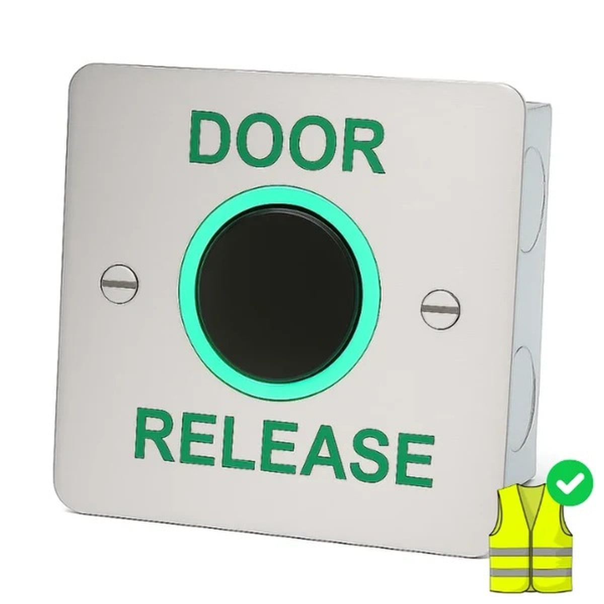 DRB-IR-RJ reflective jacket proof infrared touch free exit buttons