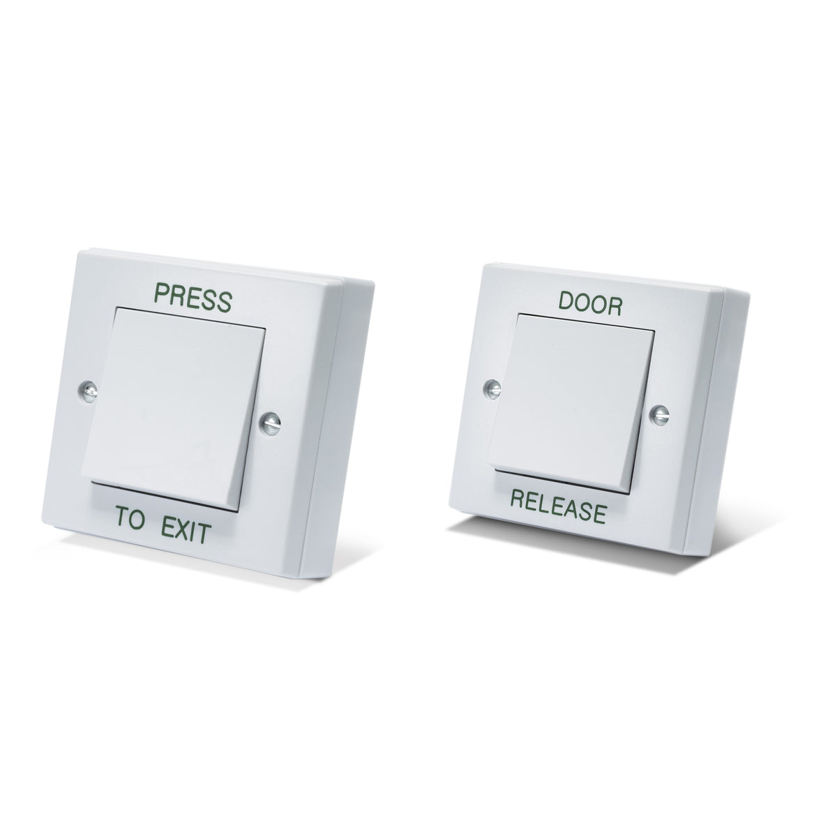 DRB001 gloss white plastic press to exit button for access control systems