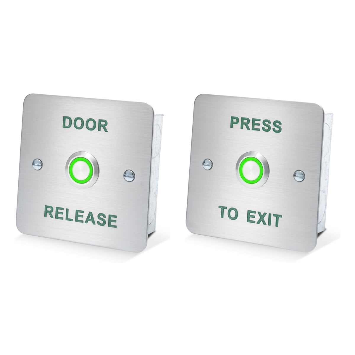 DRB011 illuminated stainless steel press to exit button for access control systems