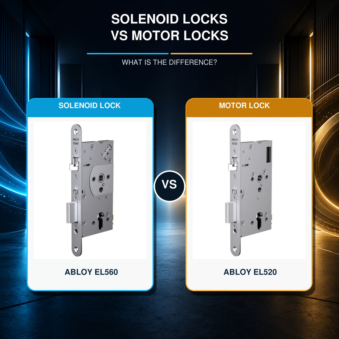 Solenoid lock and motor lock comparison for access control systems