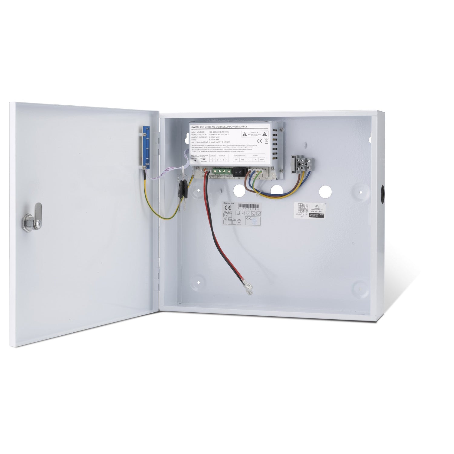 Access control power supplies including boxed power supplies, mini power supplies, 24VDC power supplies and backup batteries