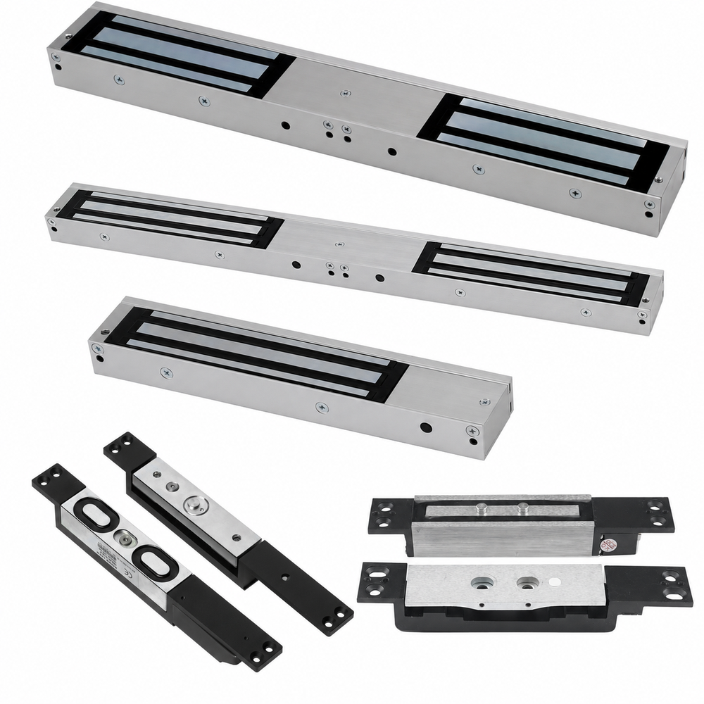 Maglocks and magnetic shear locks for access control systems.