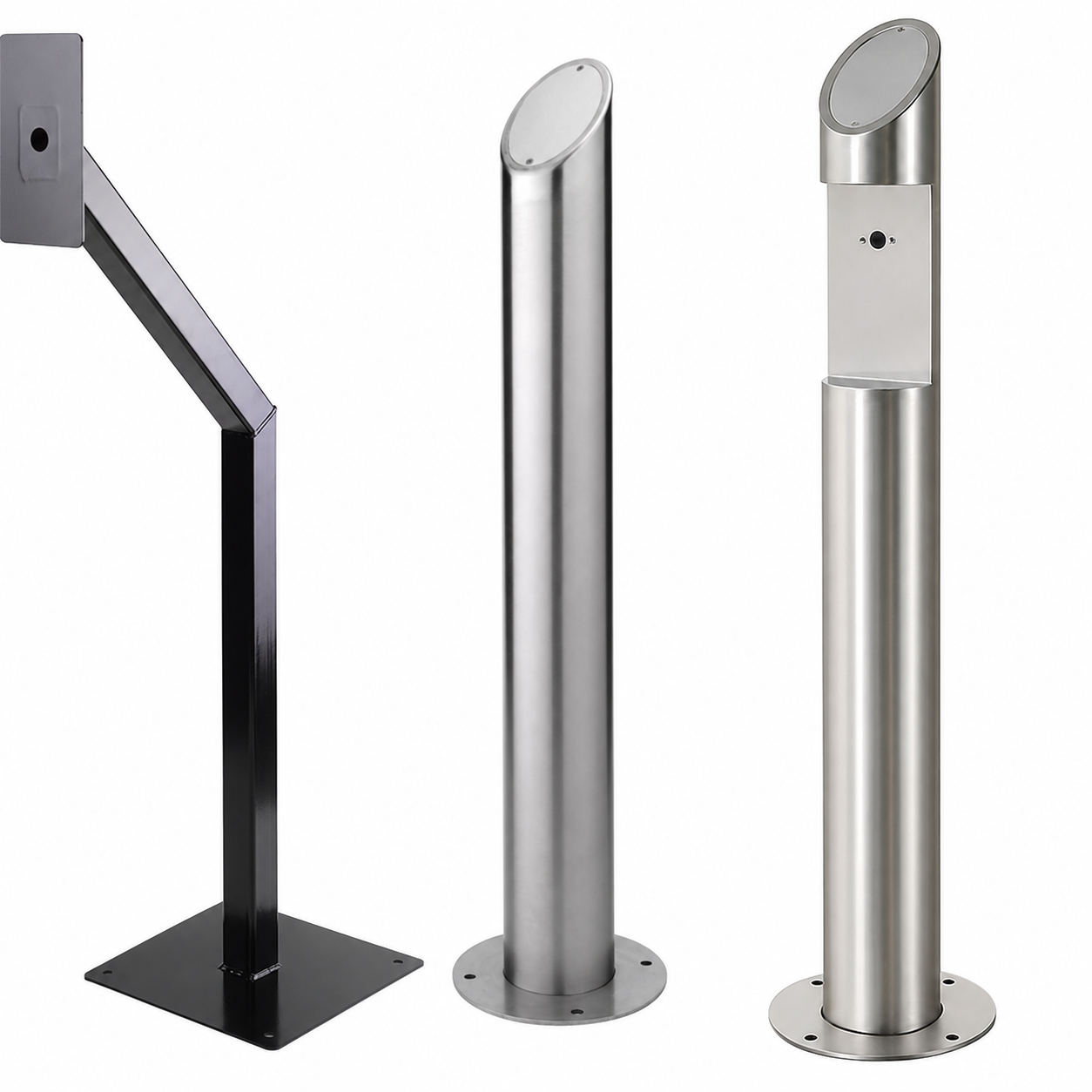 Access control posts including stainless steel posts, aluminium posts and intercom mounting posts