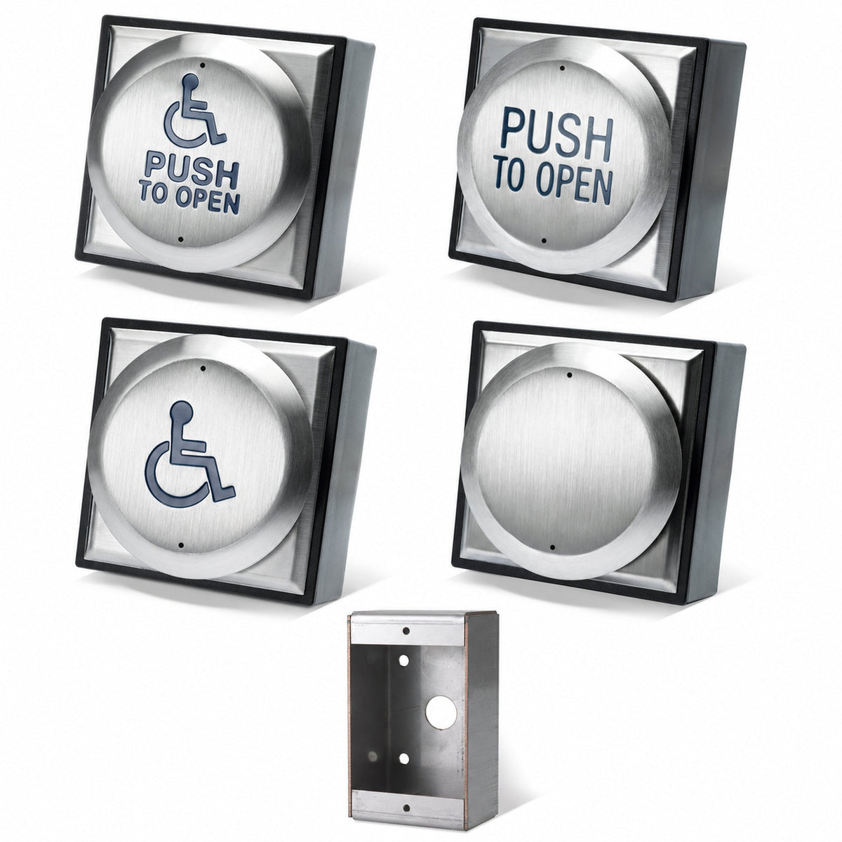 DDA900 DDA push to open button with large 110mm stainless steel activation button