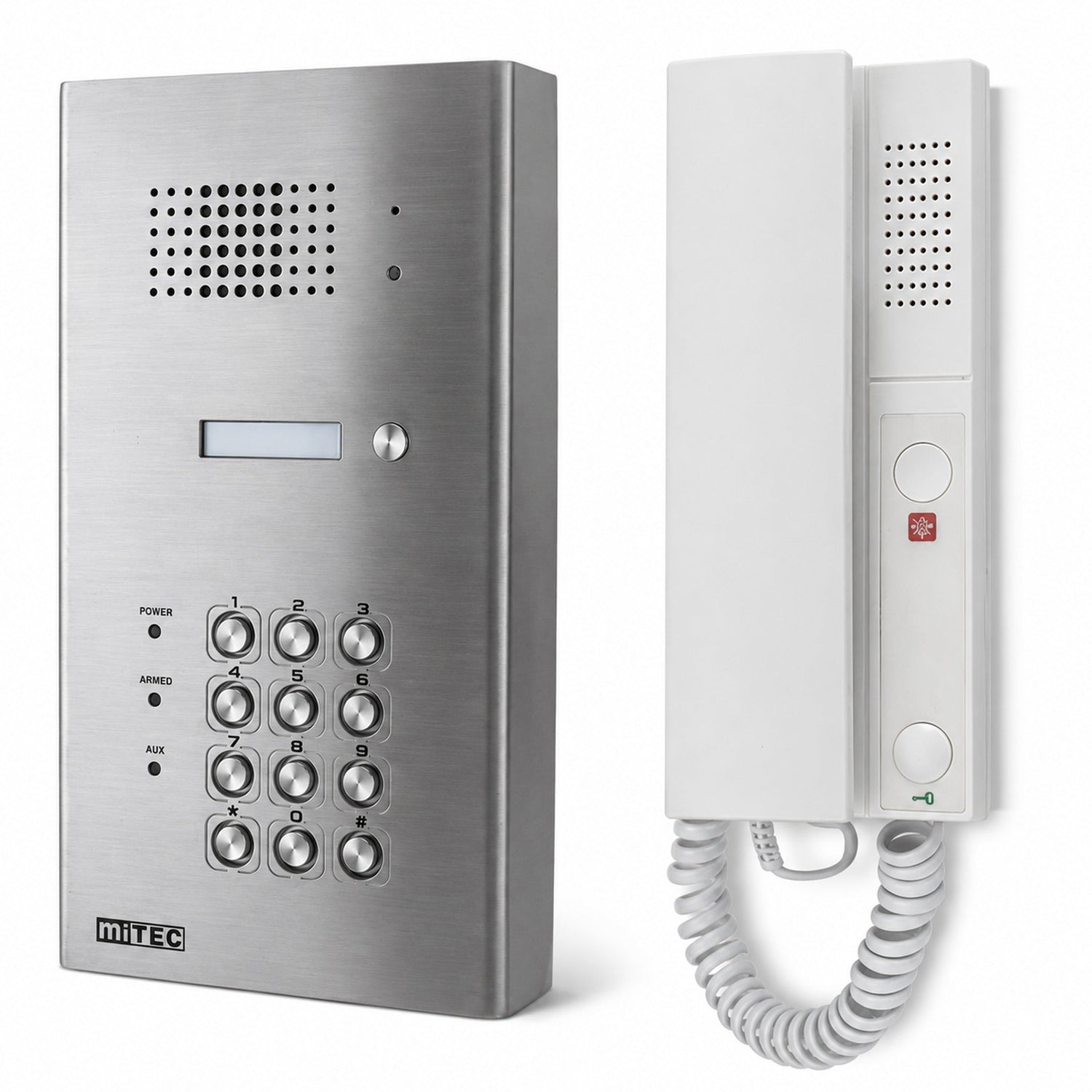 DP101 audio keypad door entry intercom system with stainless steel vandal-resistant housing