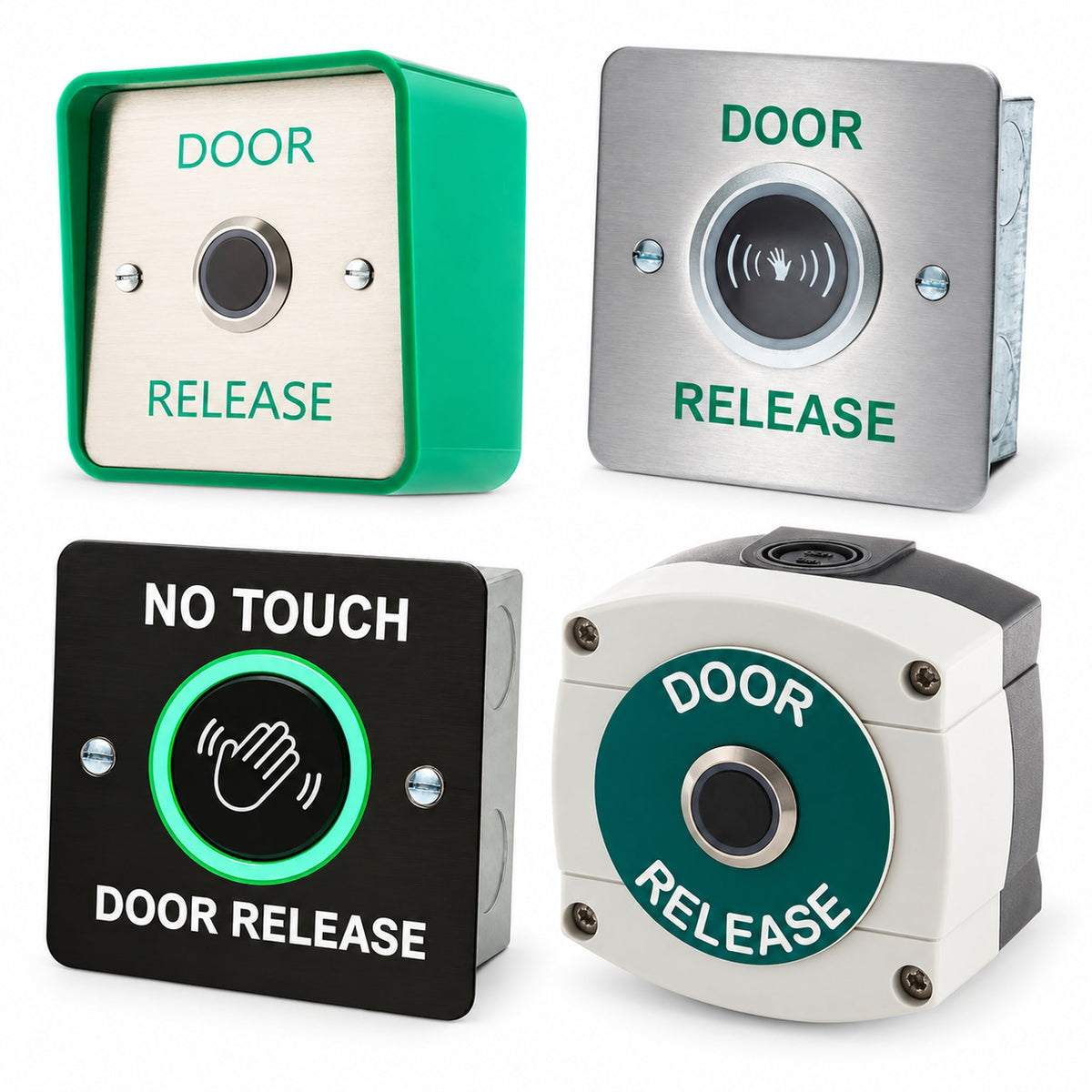 Touch Free infrared exit buttons for access control