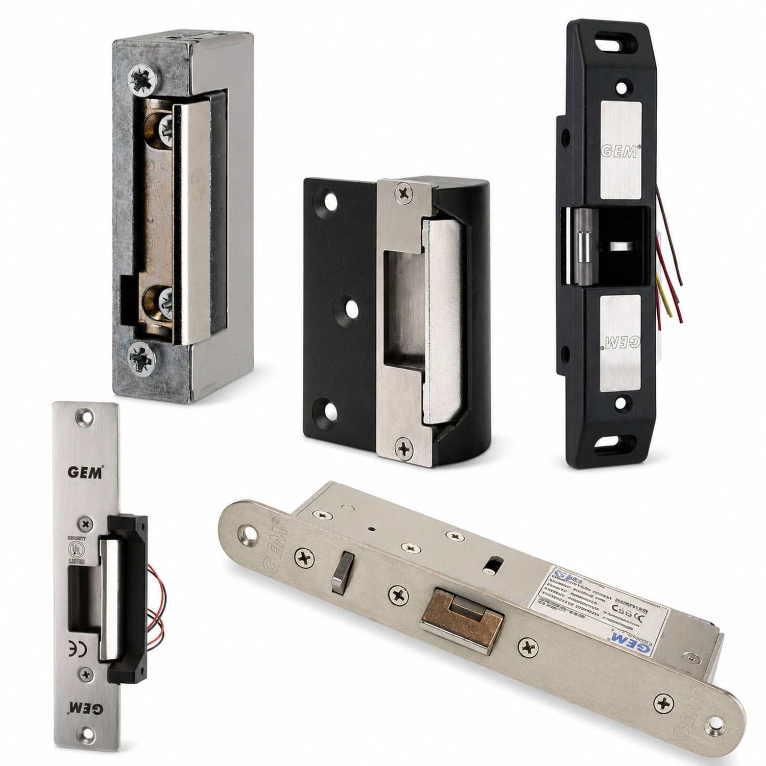Electric Strike Locks, Rim Strike, Latch release locks for access control systems