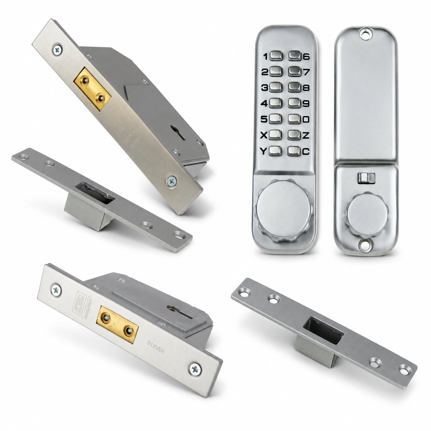 Mechanical Locks, Chubb Style with Single/Double Pole Micro Switches. Digi Push Button Locks