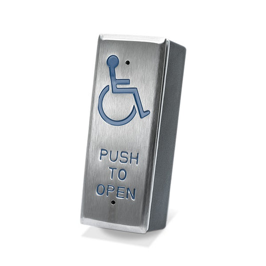 DRB002-ND DDA brushed stainless steel press to exit button