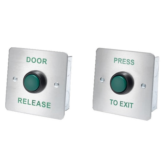 DRB003F-PTE / DRB003F-DR stainless steel raised green access control button