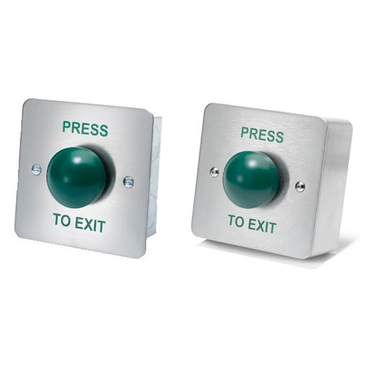 DRB004F-PTE / DRB004F-DR / DRB004S-PTE / DRB004S-DR stainless steel press to exit button access control UK