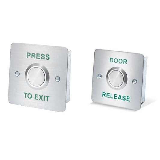 DRB006F-PTE / DRB006F-DR / DRB006S-PTE / DRB006S-DR Stainless steel access control press to exit button