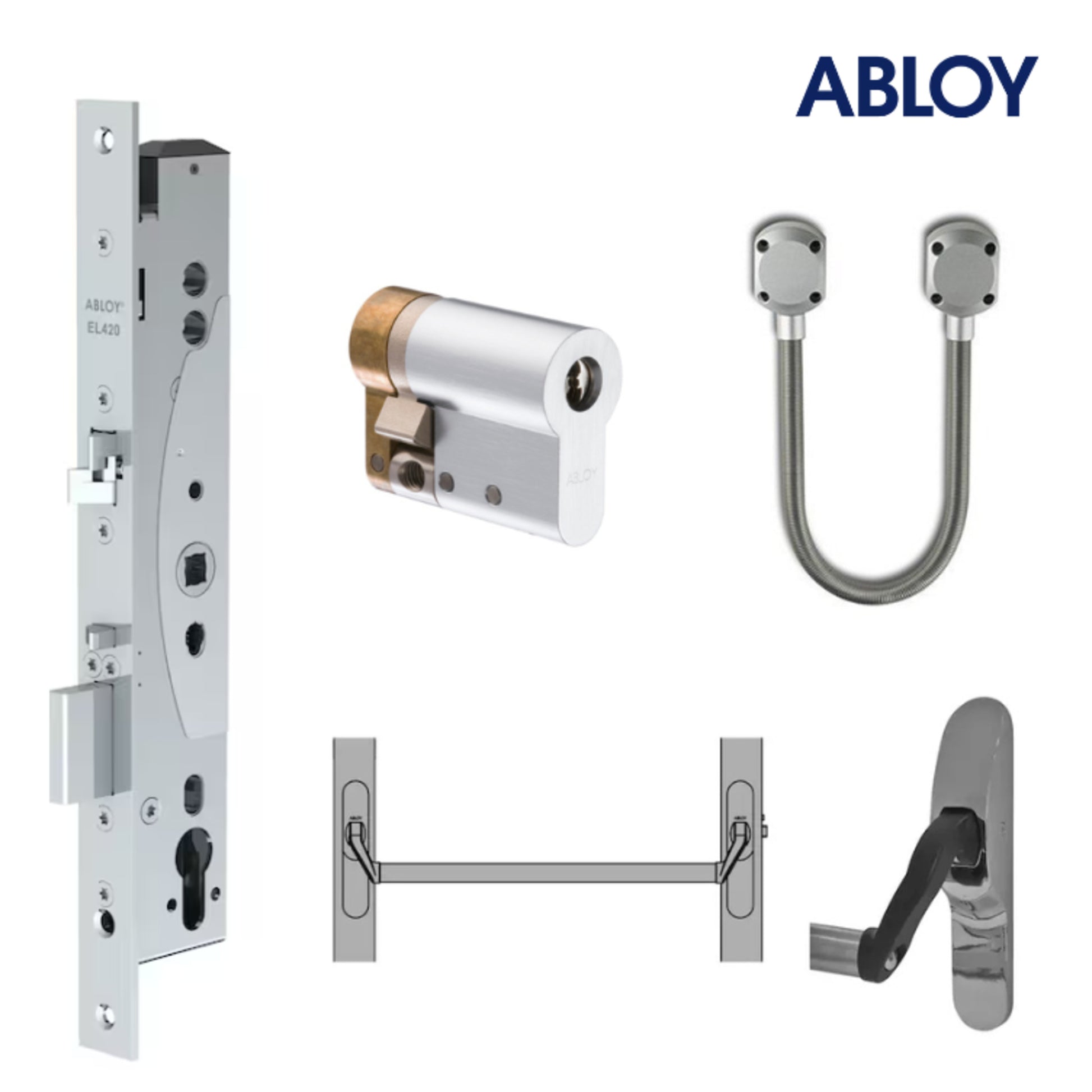 ABLOY EL420 Lock Package 6P for high-security narrow stile panic escape access control doors