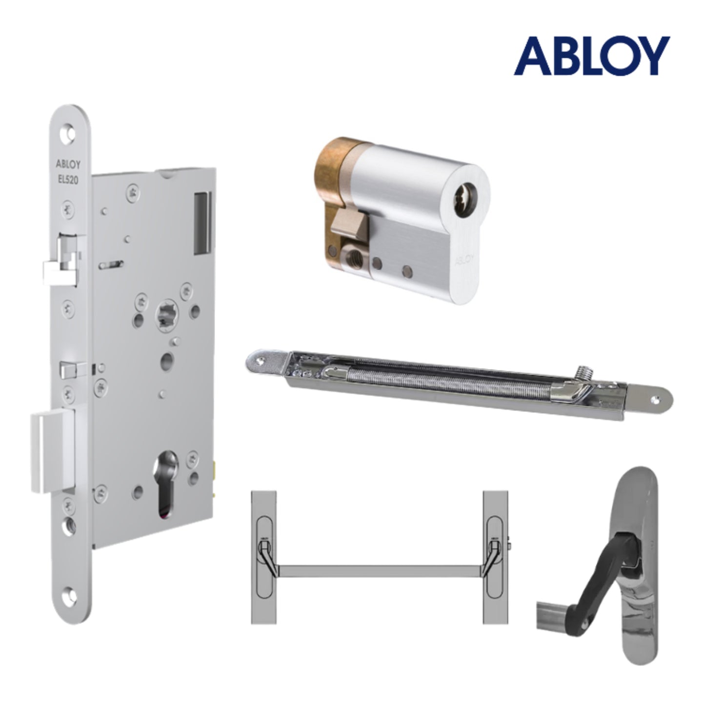 ABLOY EL520 Lock Package 5P for high-security panic escape access control doors