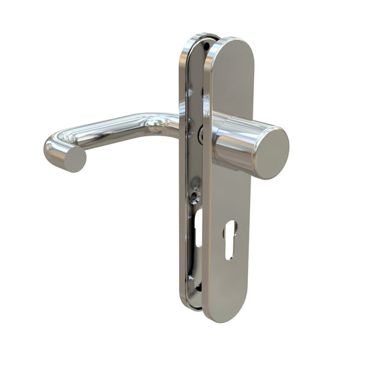 ABLOY Futura 60-0119-SSS satin stainless steel lever and knob handle set