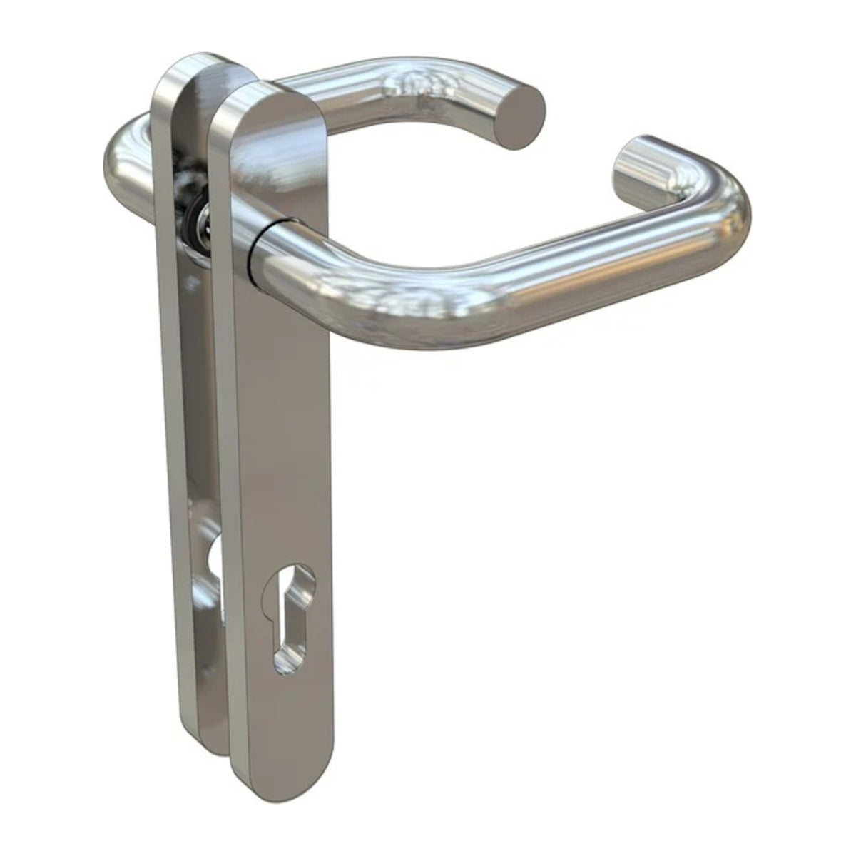 ABLOY Futura 60-0819-SSS narrow long plate return-to-door lever handle set