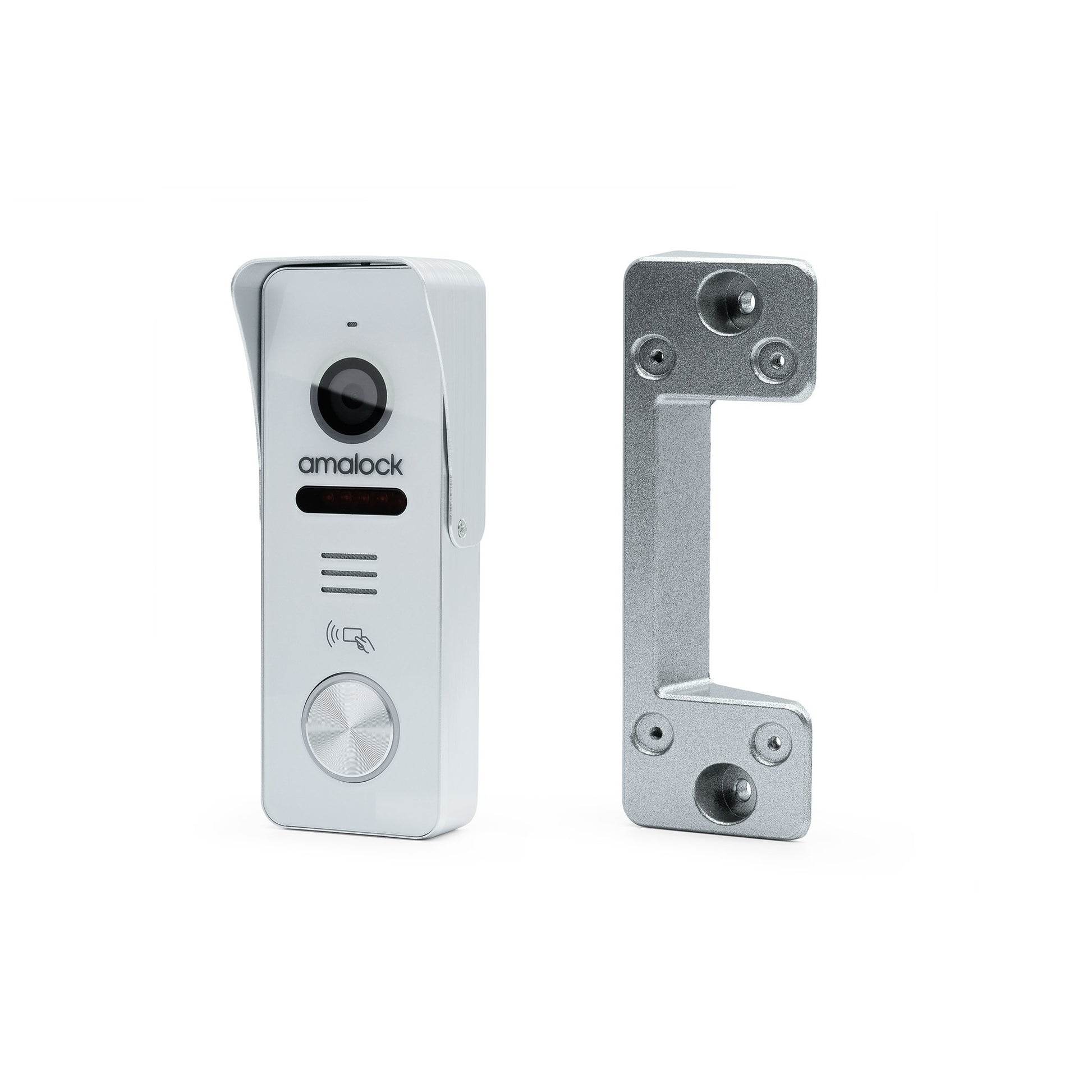 Amalock P1 video door entry outdoor station with angled wall mount bracket