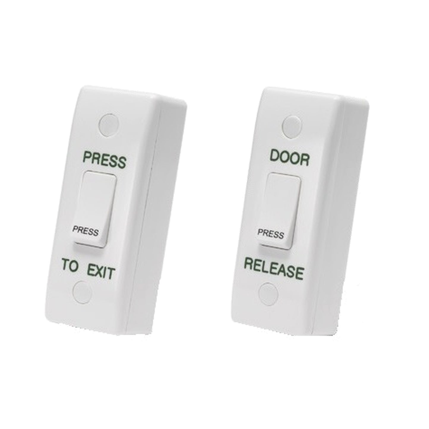 ARCHRXE narrow press to exit door release button with gloss white surface mount design