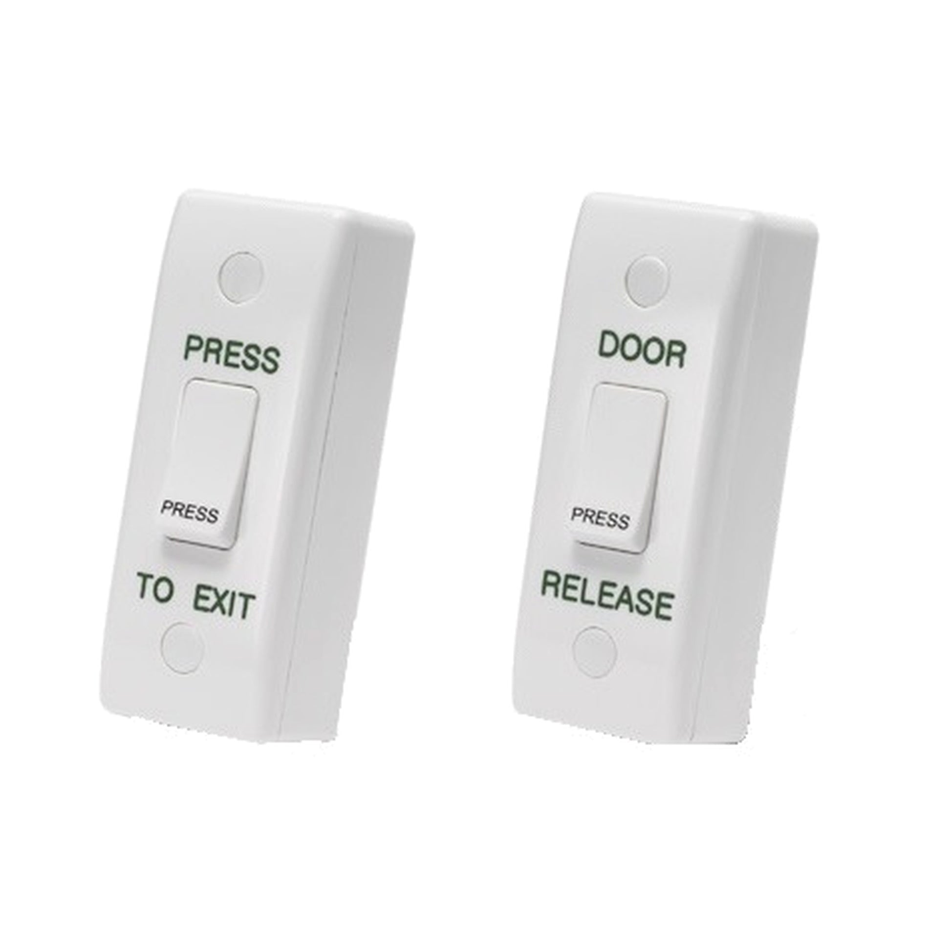 ARCHRXE narrow press to exit door release button with gloss white surface mount design