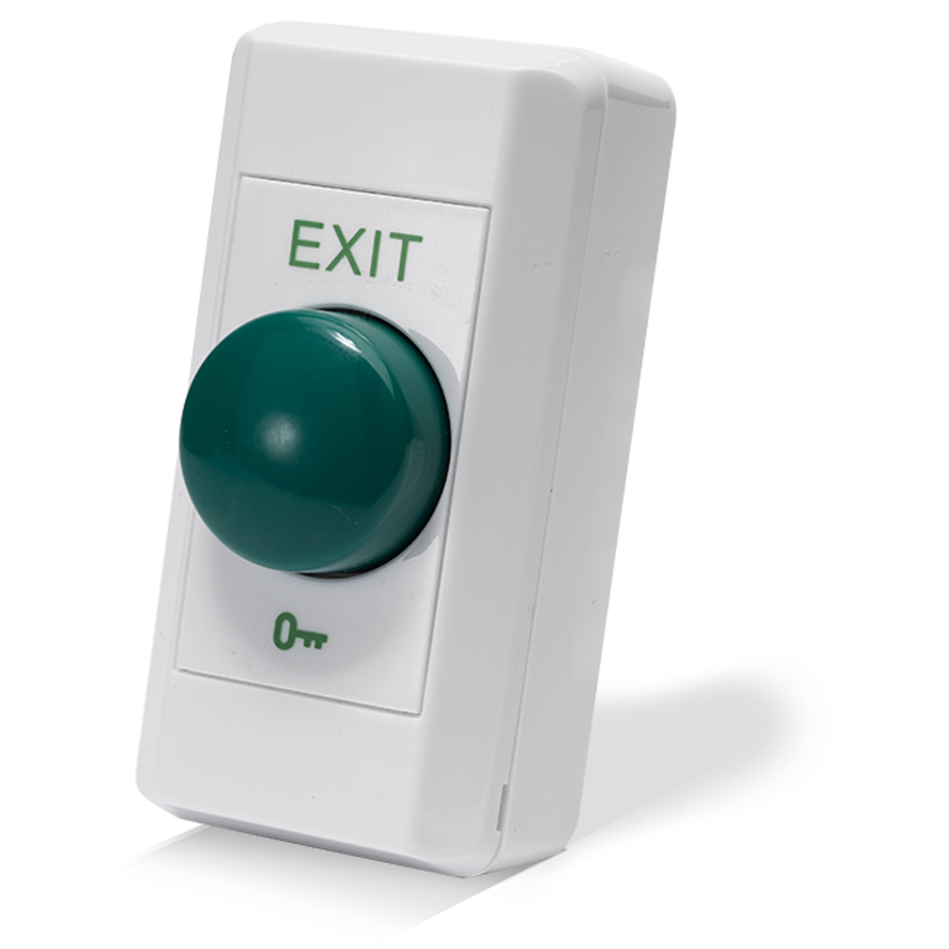 BGDN narrow press to exit door release button with green dome button
