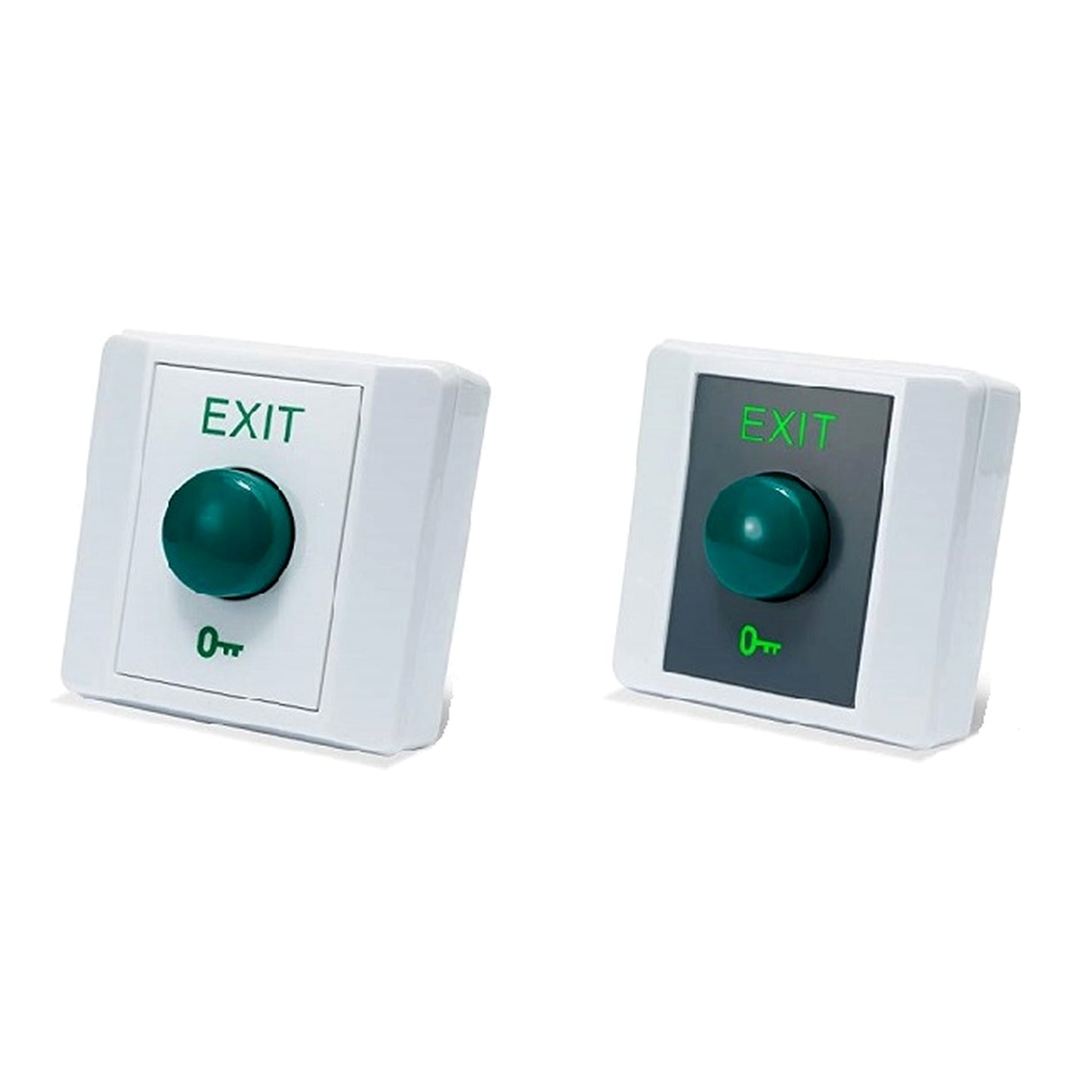 BGDN and BGDN-I narrow press to exit door release buttons with green dome button