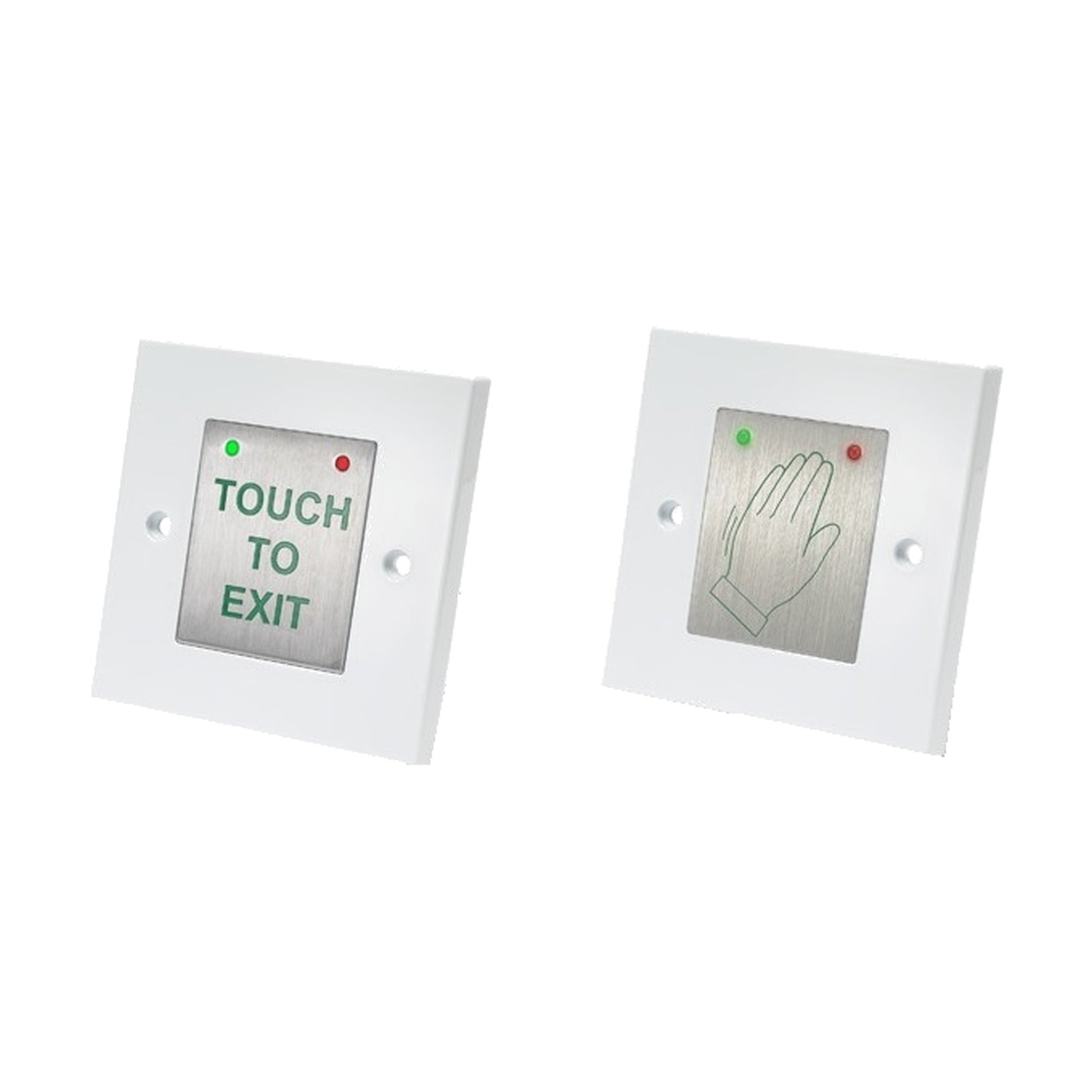 BTS-85UK touch sensitive request to exit button with gloss white flush mount design