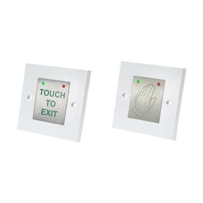 BTS-85UK touch sensitive request to exit button with gloss white flush mount design