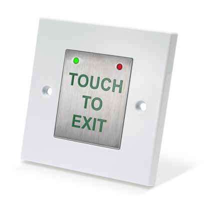 BTS-85UK-TTE touch sensitive request to exit button with Touch to Exit text