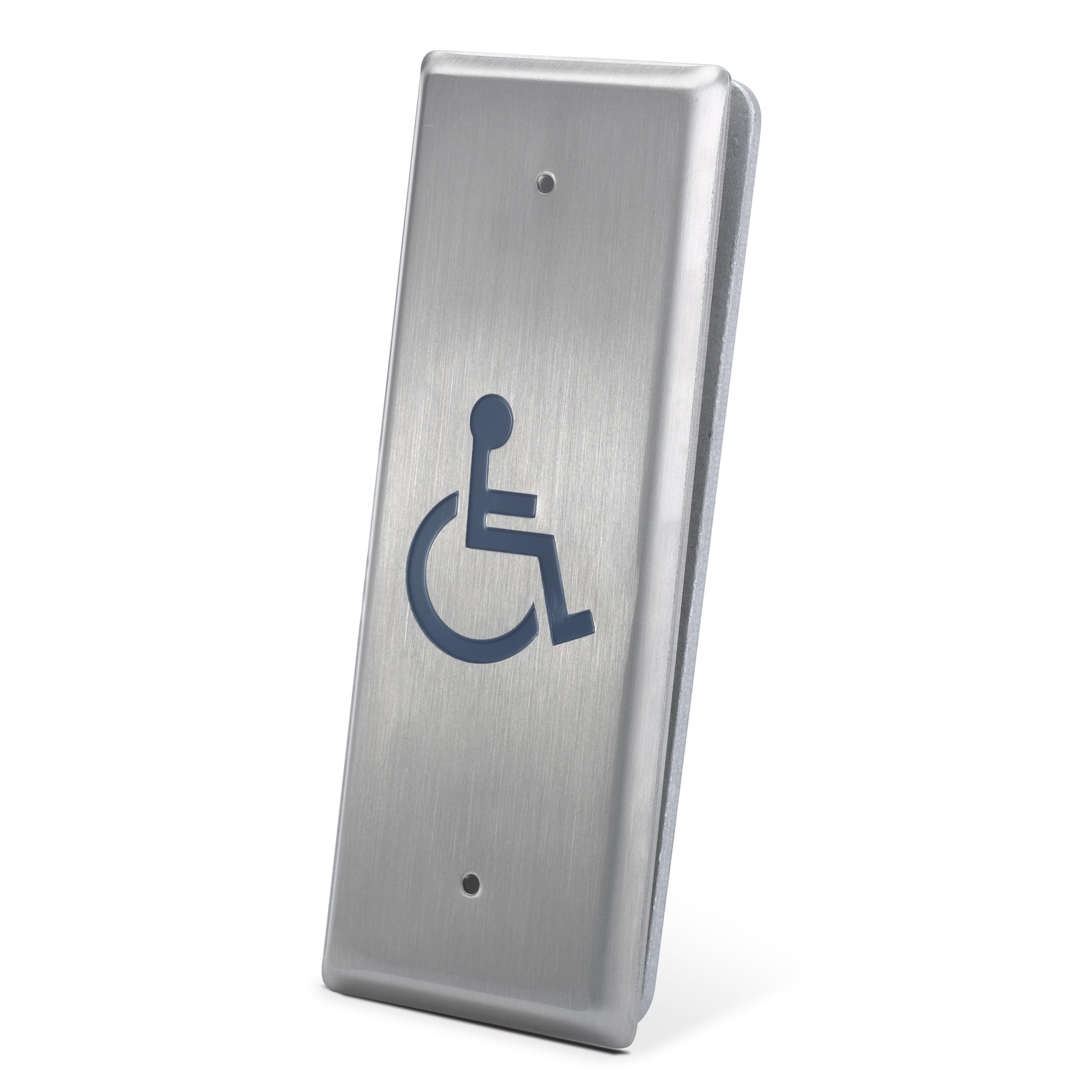 CM25-2 narrow DDA push to open button with wheelchair symbol