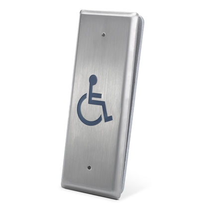 CM25-2 narrow DDA push to open button with wheelchair symbol