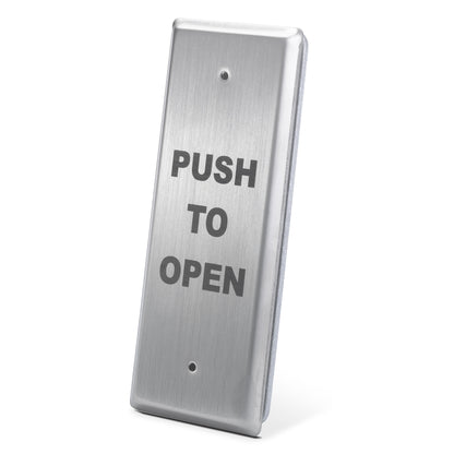 CM25-3 narrow DDA push to open button with Push to Open text