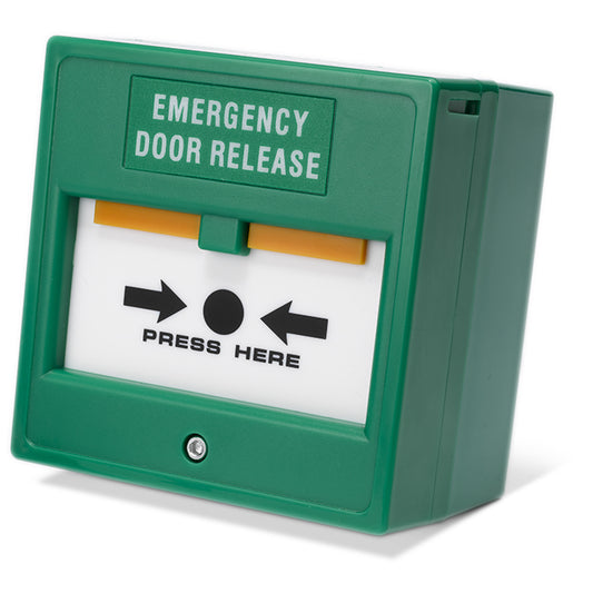 CP22 green emergency resettable call point for access control and door release systems