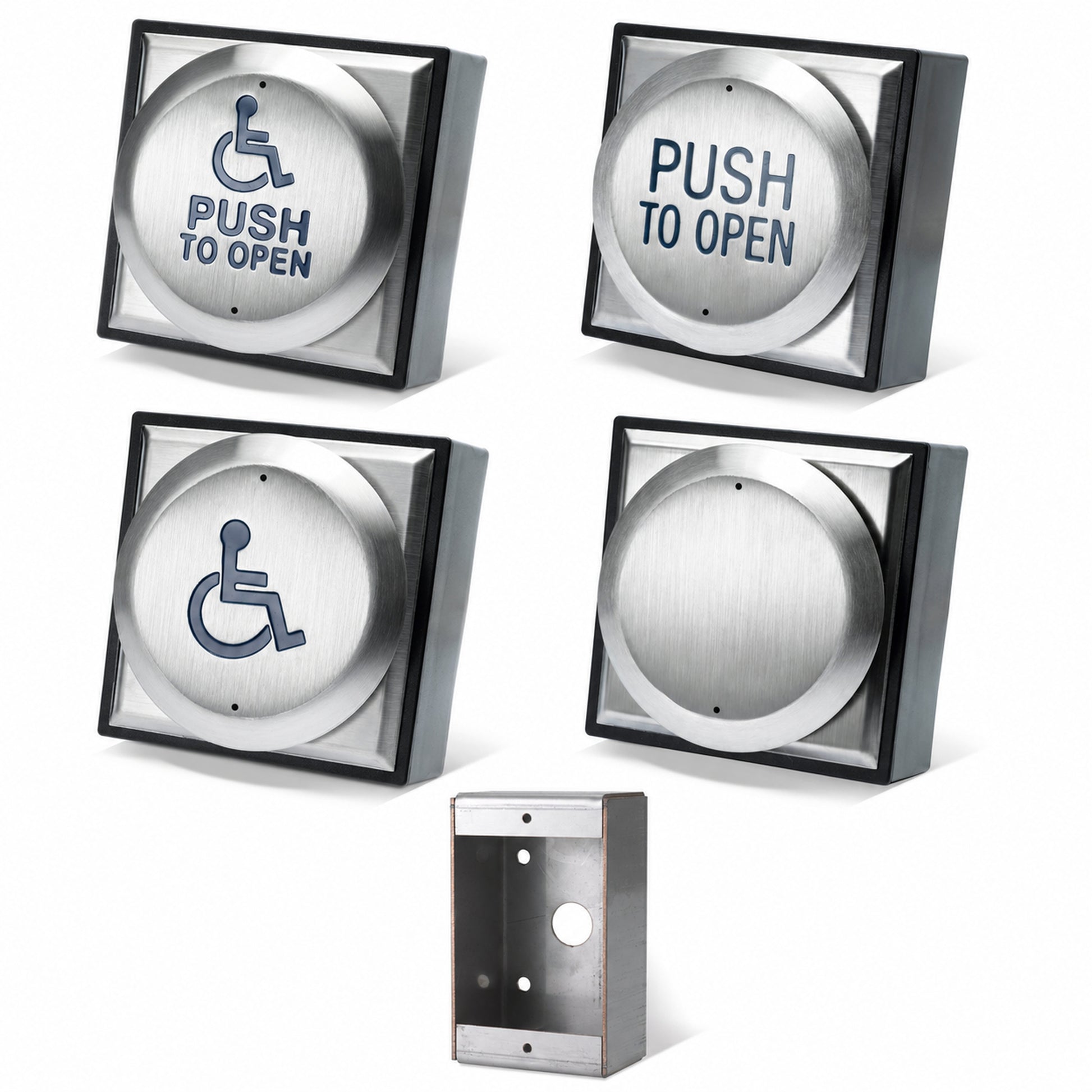 DDA900 DDA push to open button with large 110mm stainless steel activation button