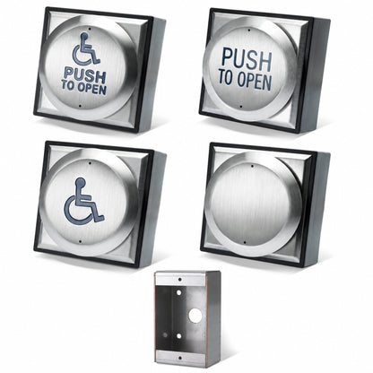 DDA900 DDA push to open button with large 110mm stainless steel activation button