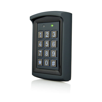 DG800N-WP-BLK black IP67 standalone proximity reader and keypad for external access control.