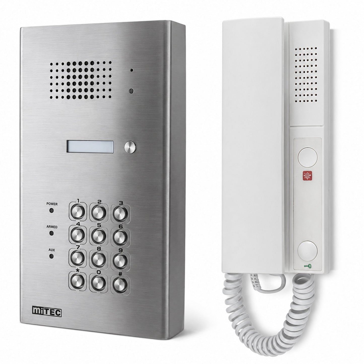 DP101 audio keypad door entry intercom system with stainless steel vandal-resistant housing