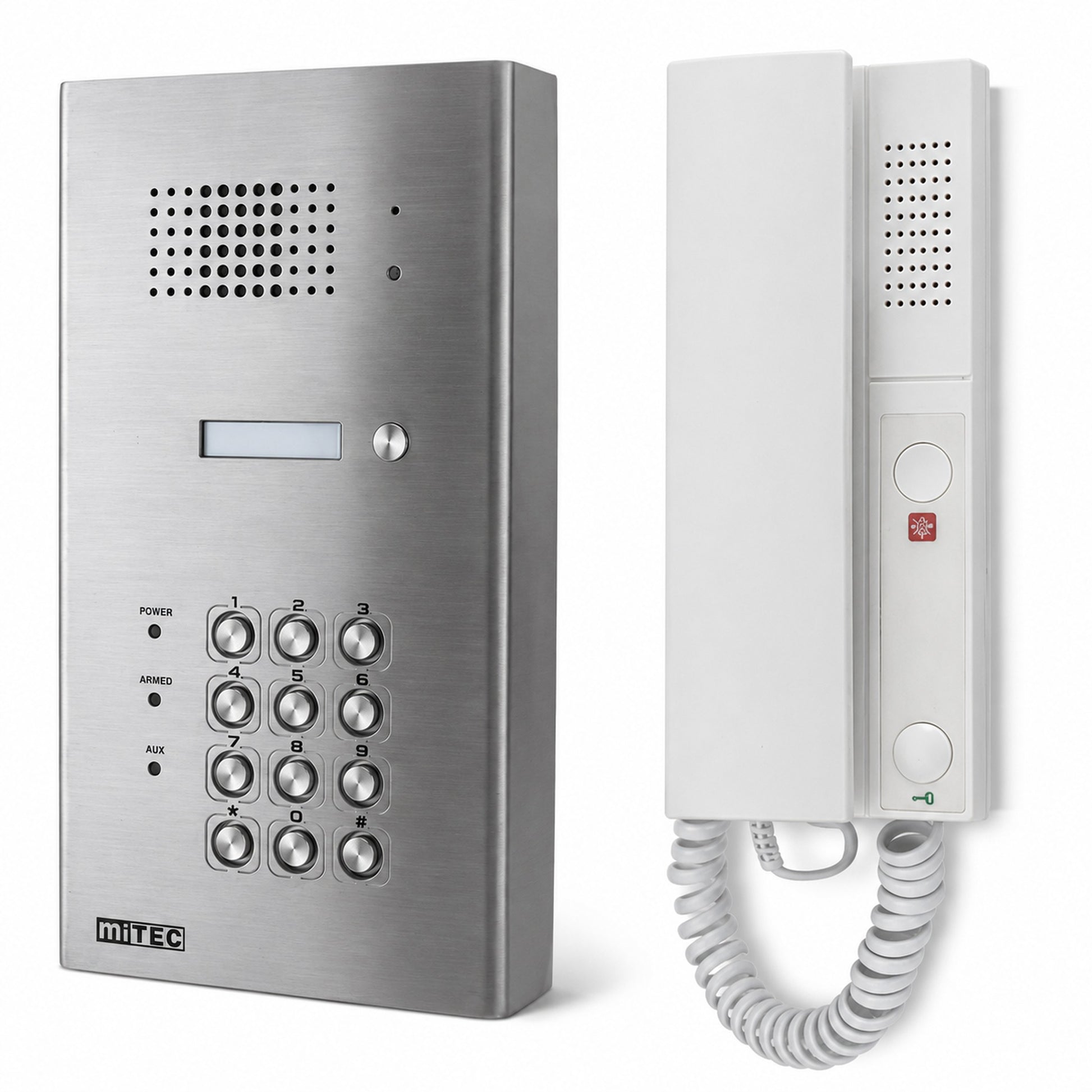 DP101 audio keypad door entry intercom system with stainless steel vandal-resistant housing