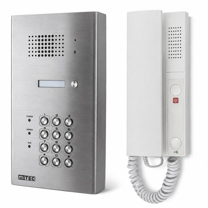 DP101 audio keypad door entry intercom system with stainless steel vandal-resistant housing