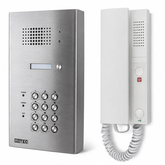 DP101 audio keypad door entry intercom system with stainless steel vandal-resistant housing