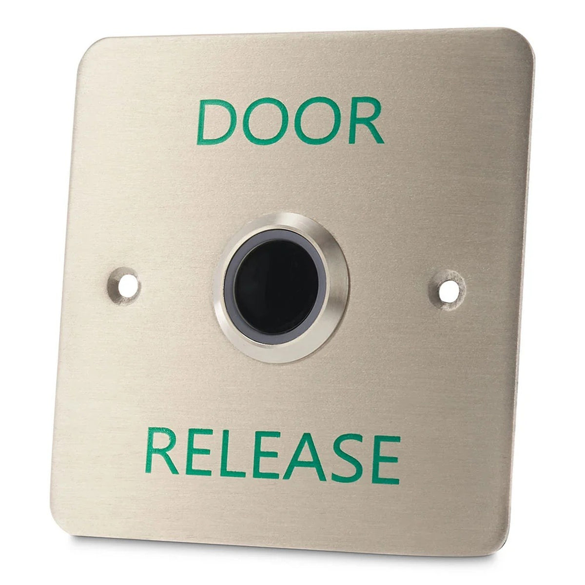 DRB-IR-1224 flush infra-red exit button with brushed stainless steel plate