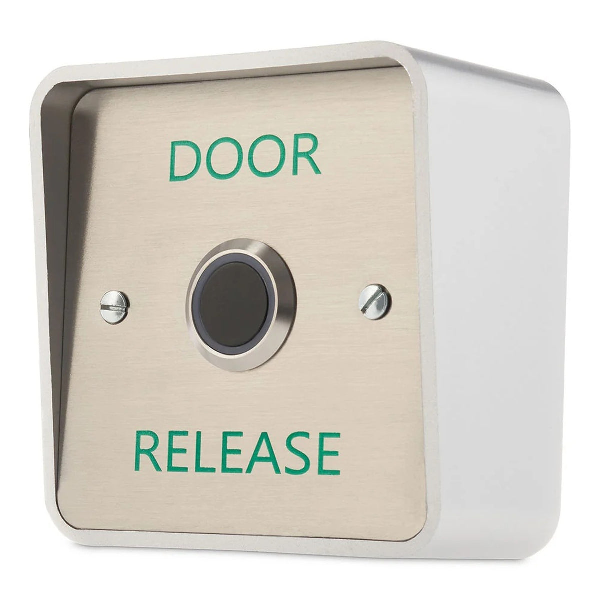 DRB-IR-1224-SBB-SLV surface mount infra-red exit button with silver housing