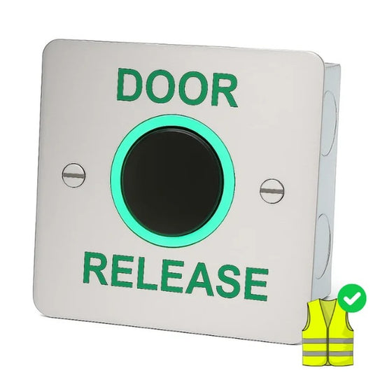 DRB-IR-RJ reflective jacket proof infrared touch free exit buttons