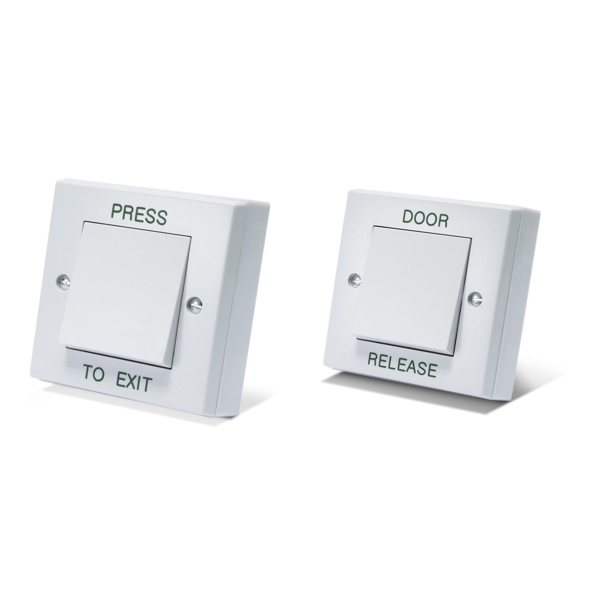 DRB001 gloss white plastic press to exit button for access control systems