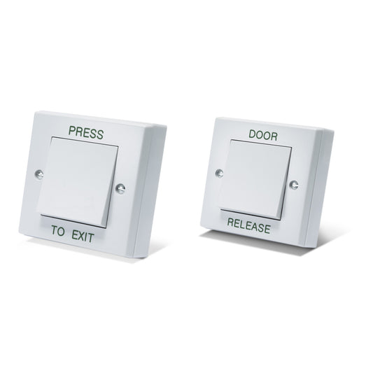 DRB001 gloss white plastic press to exit button for access control systems