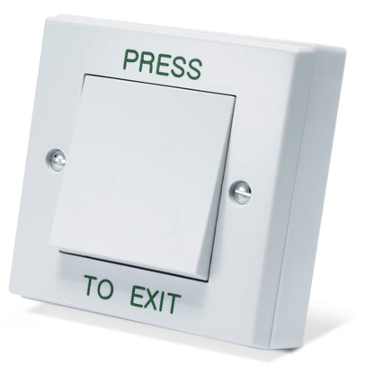 DRB001-PTE gloss white plastic press to exit request to exit button