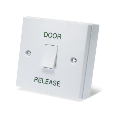 DRB001N-DR gloss white door release button with removable back box