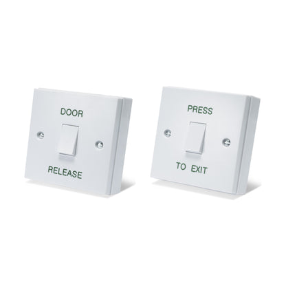 DRB001N gloss white press to exit button or door release button for access control systems
