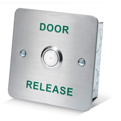 DRB002F-DR flush mount stainless steel door release button for access control systems