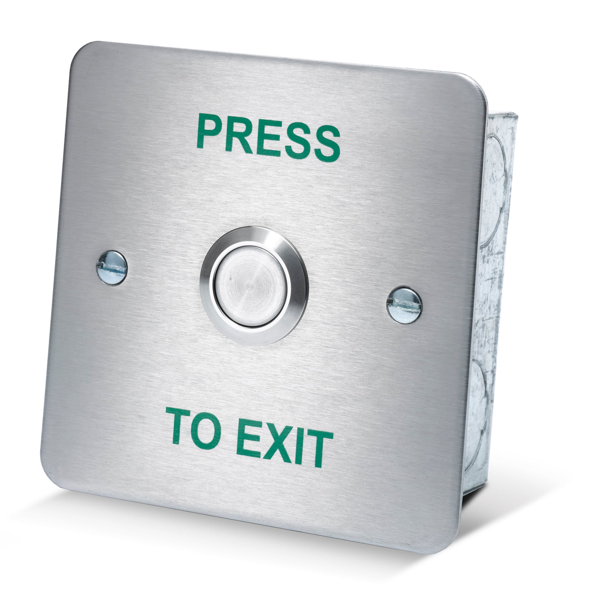 DRB002F-PTE flush mount stainless steel press to exit button (RTE) for access control systems